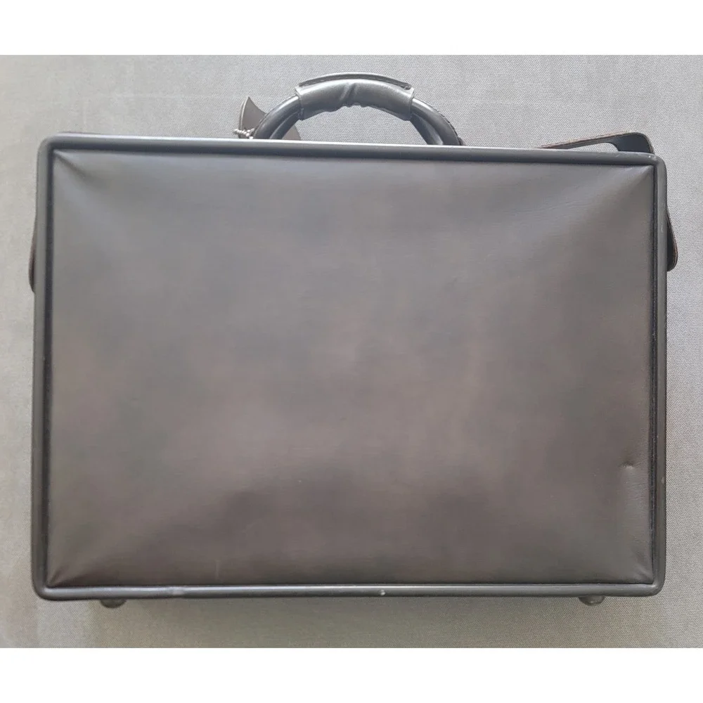 Vintage Hartmann Escort Vinyl Attache Case‎ Brown Briefcase 18 Inch